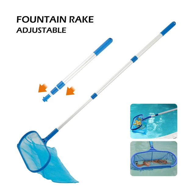Newpool Levél Háló Teleszkópos Finom Medencevél Skimmer Hordozható Kézi Rake Pool Cleaning Tool Az Úszómedence -Tóhoz - Image 6