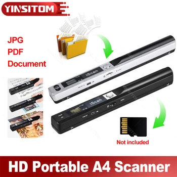 Scanner Portatile per Documenti A4 IScan01 900DPI per Contratti, Libri, Ufficio, Affari, Scanner Manuale Mobile Formato JPG PDF