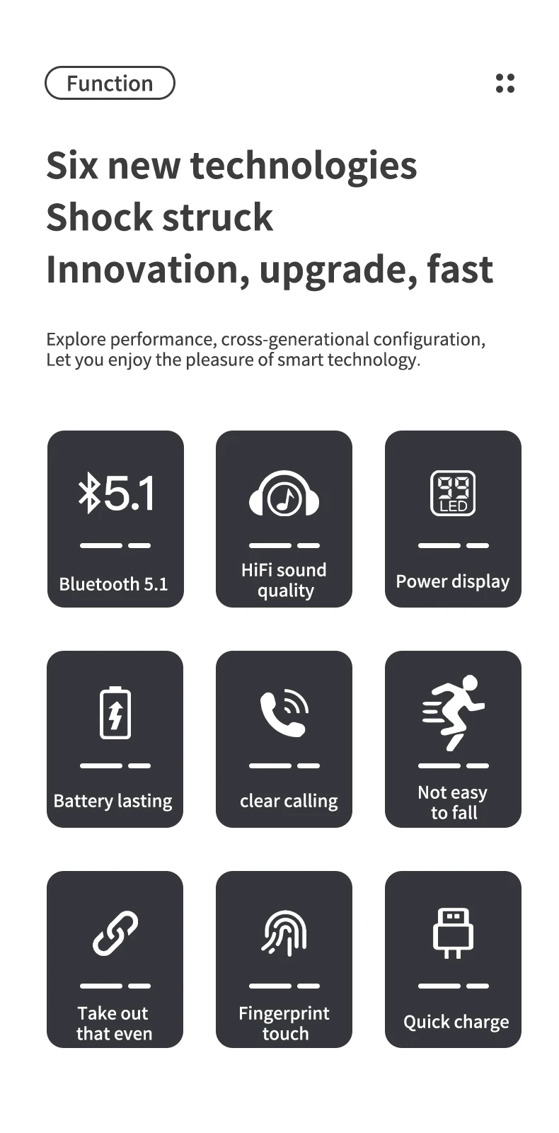 Description Picture 4 of itemBluetooth Earphones Conduction Open Ear Hook Wireless Sport Headphone HiFi Stereo Waterproof Noise Reduction Headset