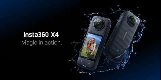 Insta360 X4 - 8K Waterproof 360 Action Camera, 4K Wide-Angle Video 