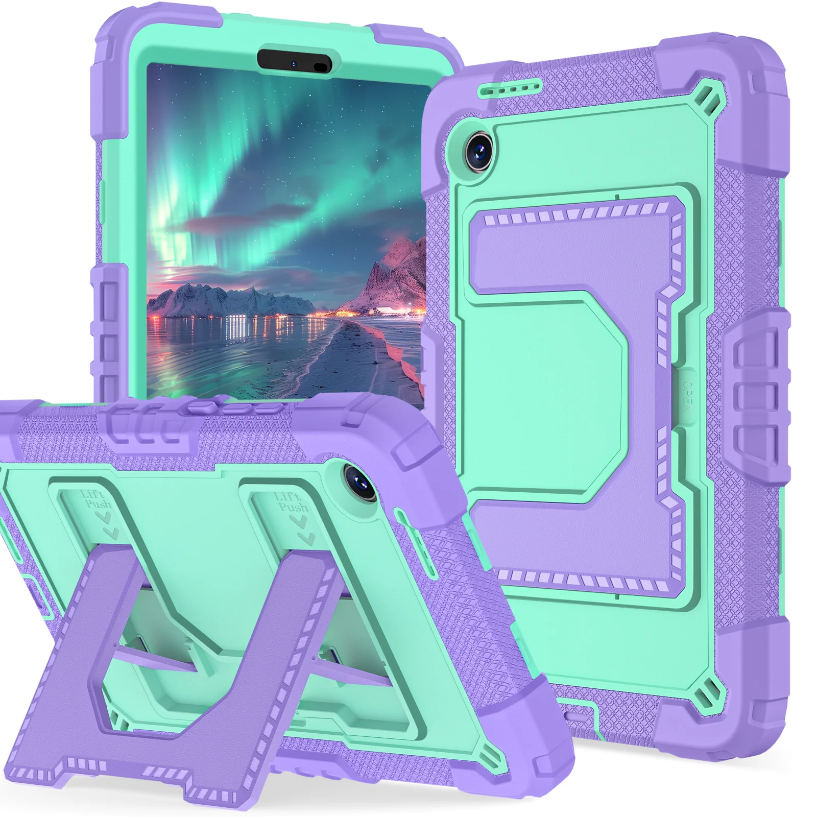 Kids' Protective Tablet Cover Armor Case - Durable Silicone and Polycarbonate Design