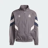 Veste tissée Adidas Real Madrid pour homme JI9479 gris coupe-vent de football 6