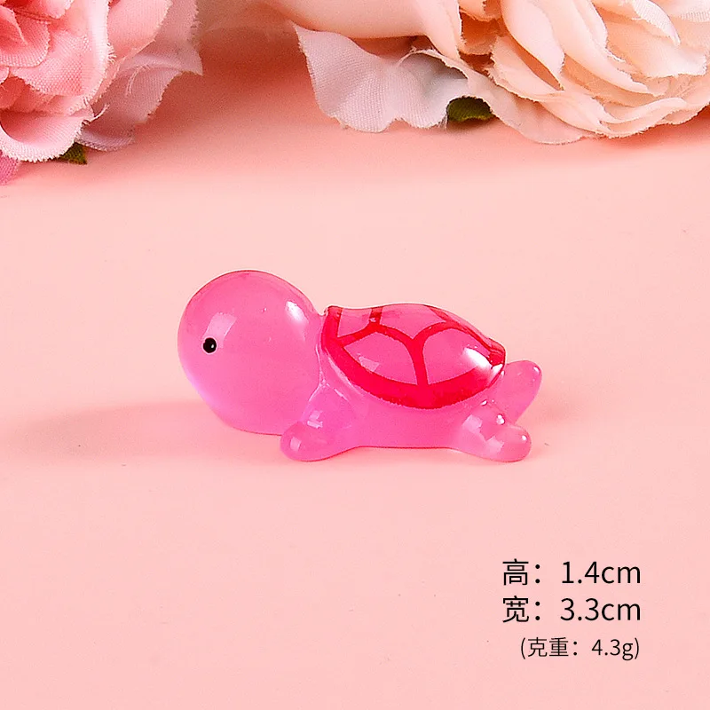 소형 어항 마이크로 조경 장식, 야광 거북이 이끼 조경 송진 공예, 데스크탑 장식 액세서리, 30 개