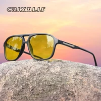 CRIXALIS pilote Vintage carré lunettes de soleil hommes femmes rétro conduite Vision nocturne lunettes de soleil femme luxe concepteur nuances UV400 1