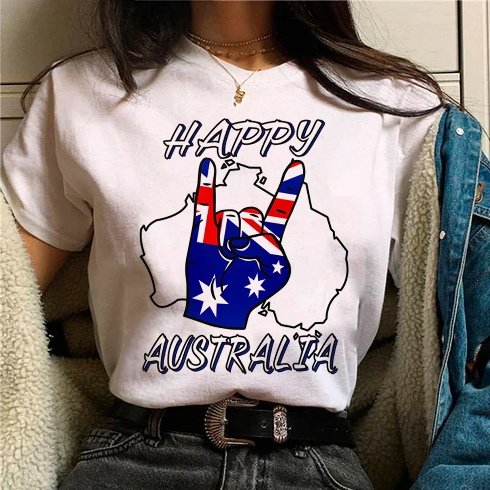Australia t-shirts women designer manga streetwear t-shirts female 2000s Japanese clothing women's fun casual tops 5