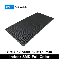 Indoor Full Color P2.5 SMD RGB LED Flexible Panel 320X160mm Soft Flexible LED Display Module P2.5 with Huidu D16 LED Controller