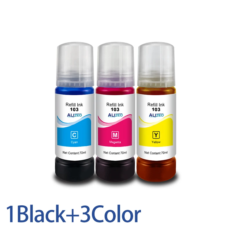 T103 103 104 Refill Dye Ink for Epson Eco Tank USE L1110 L3100 L3110 L3111 L3116 L3150 L3151 L3156 L3160 5190 Desktop Printer