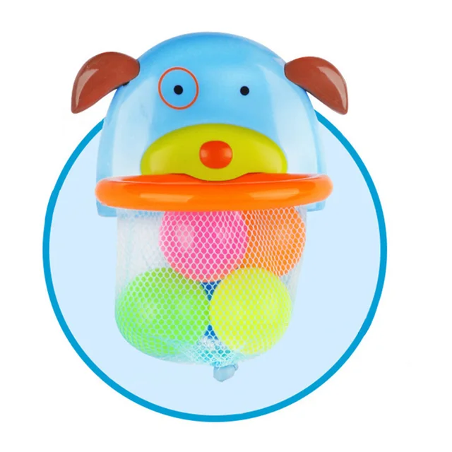 Baby Bath Toys Toddler Shooting Basket Bathtub Water Play Set For Children Girls Boys With 3 Mini Plastic Basketballs Shower Toy 2