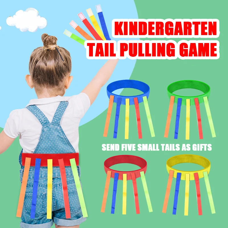 Outdoor Fun Games Tail Catching Props Toy Belt Kindergarten Group Games Tail Pulling Parent-Child Team Skill Training tail catching toy belt