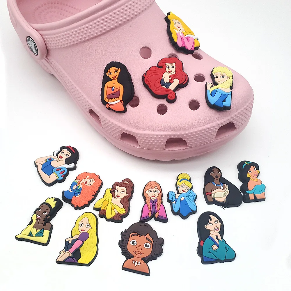 7 Disney Princess themed Croc Charms Jibz. Ariel jasmine belle Pocahontas