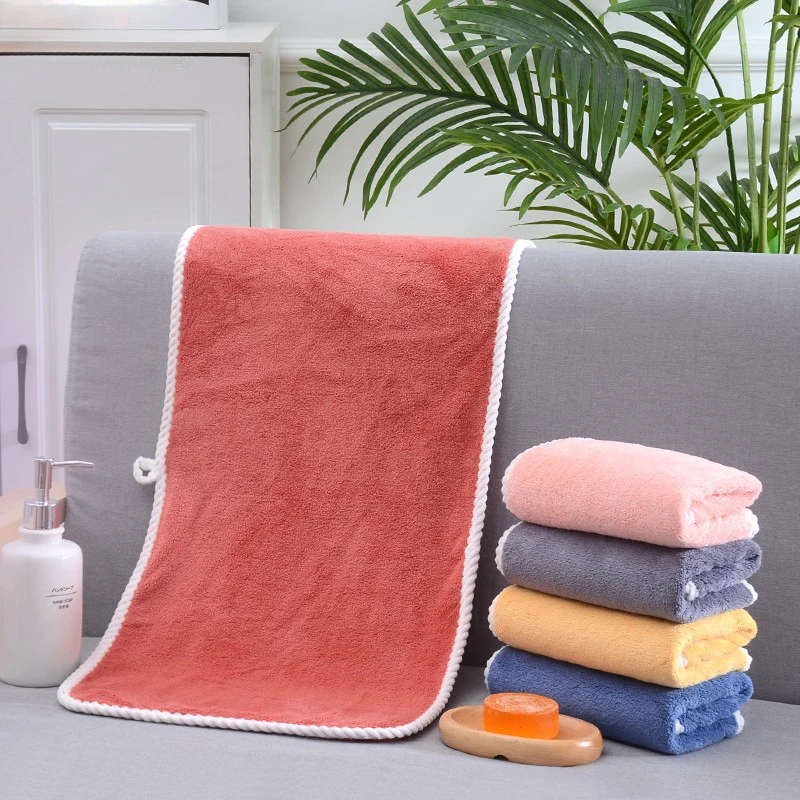 

High-grade Coral Velvet Thicken Towel Bibulous Does Not Lose Hair Male and Female Students Wash Face MJ Gift Back