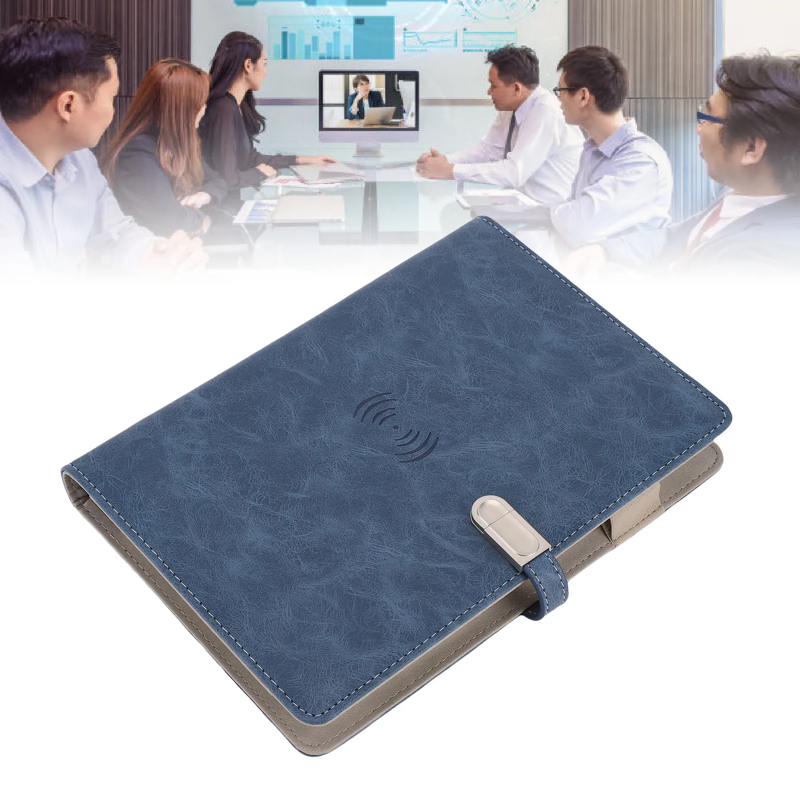 무선 충전 노트북 다기능 노트북 80매 충전 노트패드 8000mAh 배터리 16GB 메모리 디스크 야간 조명