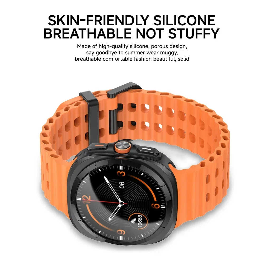 Breathable Silicone Smart Watch Wristband with Accessories Case