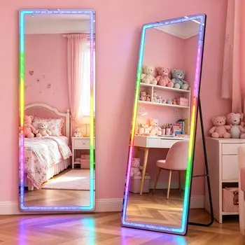 RGB LED Floor Mirror 1