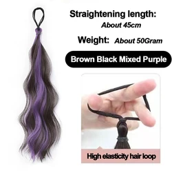 Luxurious Highlighted Synthetic Hair Extension Bundle - Voluminous DIY Self - Securing Chignon & Ponytail Bun Hairpiece (11)