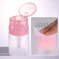 100/200ml Empty Press Pump Dispenser Plastic Lockable Leak-proof Nails Polish Remover Pressed Bottle Makeup Tools Liquid Storage 2