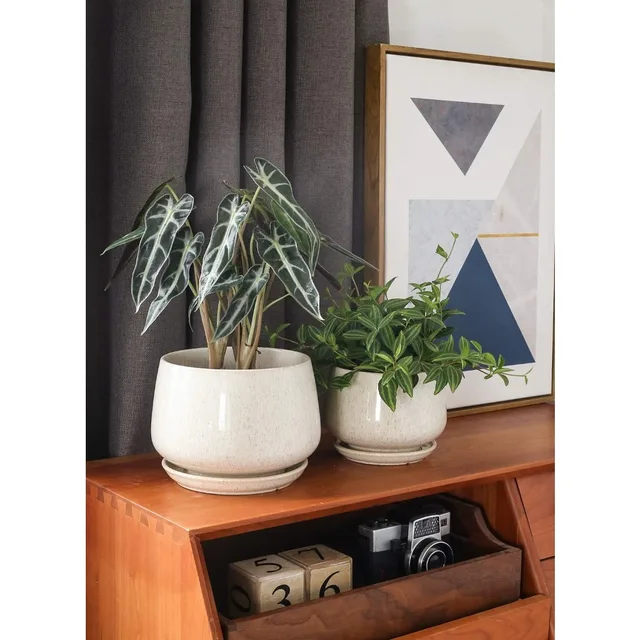 Set of 3 Ceramic Plant Pots 3