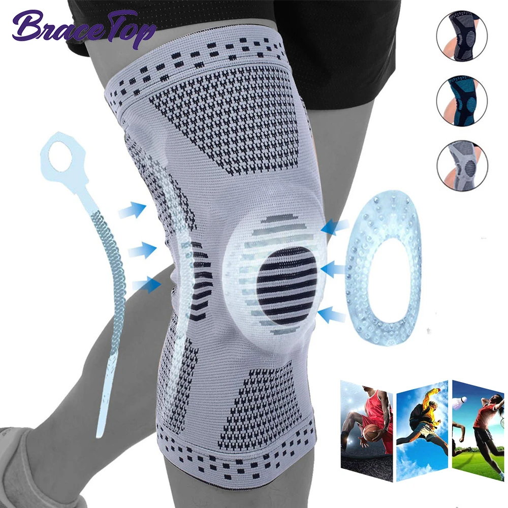 BraceTop 1PC Professional Compression Knee Brace Support for Arthritis