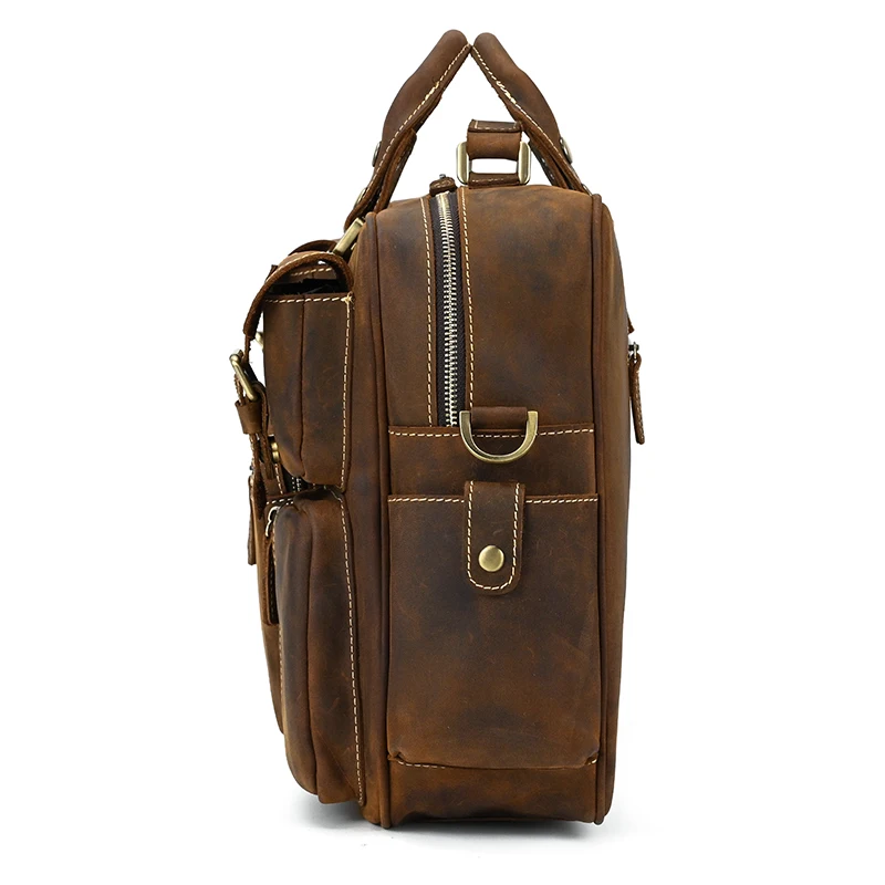 Distressed Large Leather Lenovo Mens Messenger Laptop Bag Briefcase