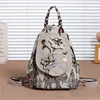 Ethnic Stye Womens Backpacks Double Layer Canvas Clothe Bags Lightweight Embroidery Print Travel Backpacks For Friends Gift 5