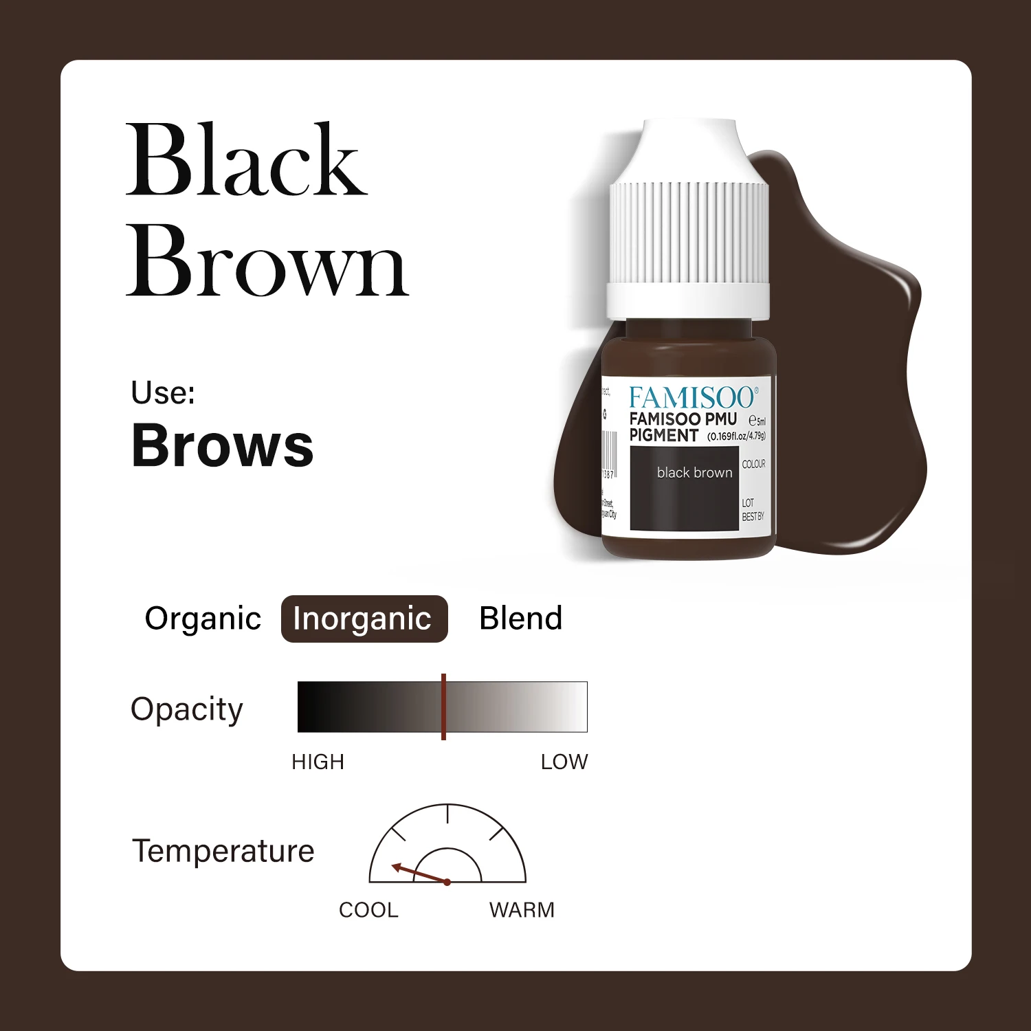 FAMISOO 5ML PMU Tattoo Microblading Paint Ink Pigment Eyebrow Tattoo Cream Organic Permanent Makeup Microblading Pigments