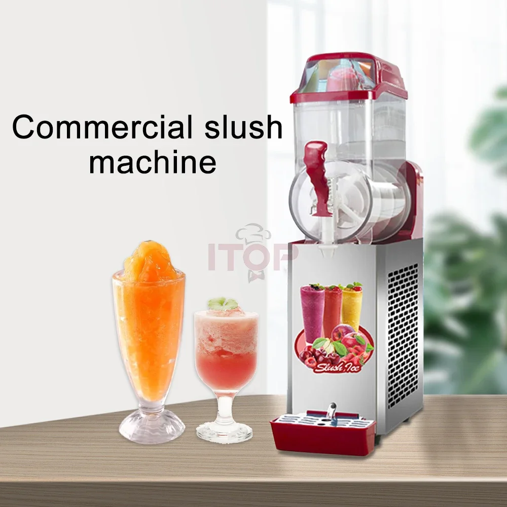 1/2/3 Tank Machine Commercial Frozen Drink Margarita Slushie Machine Snow Frozen Drink Slushy Smoothie Maker 12L Slush Machine 6