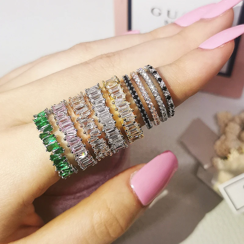 Wedding Rings Fashion Eternity Band For Women Party Gift Jewelry