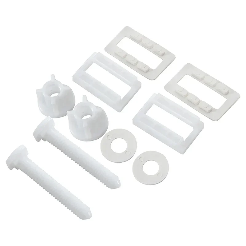 Plastic Toilet Seat 1Set Toilet Hinge Bolts Screw Fixing Fitting Kit Bathroom Part Nuts Washers Tool Toilet Seat Accessories Toilet Hinge Replacement