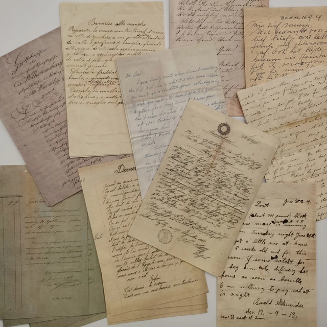 Extra Long Handwritten Antique Looking Letters, Personalized