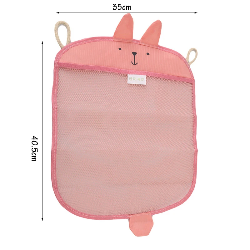 40*35Cm Baby Bathroom Mesh Bag Child Bath Toy Bag Net  Cartoon Animal Shape Waterproof Cloth Toy Baskets