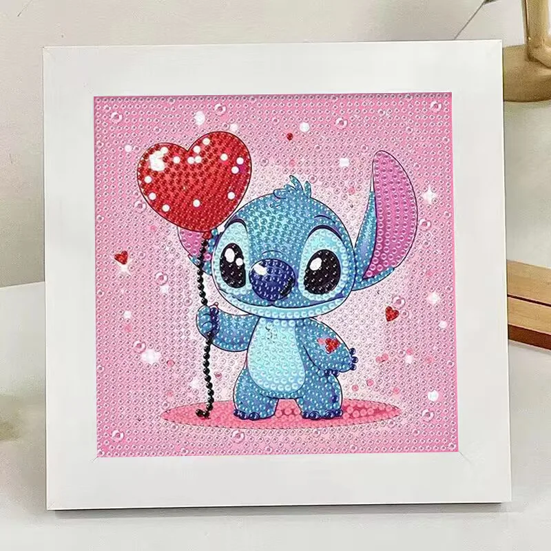 Diamond Painting 18*18cm 5D Cartoon Diamond Painting Stitch Sticking Full Drills Embroider Room Decoration Handiwork Semi-finished products