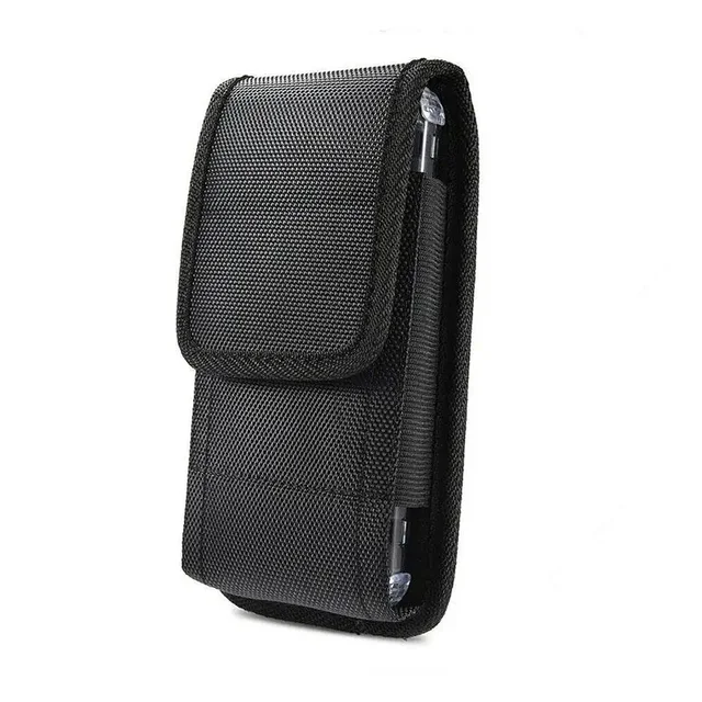 New Mobile Phone Nylon Pouch Cell Phone Belt Clip Carrying Holster Case Waist Packs Black Outdoor Sports Climbing Belt Bag 6