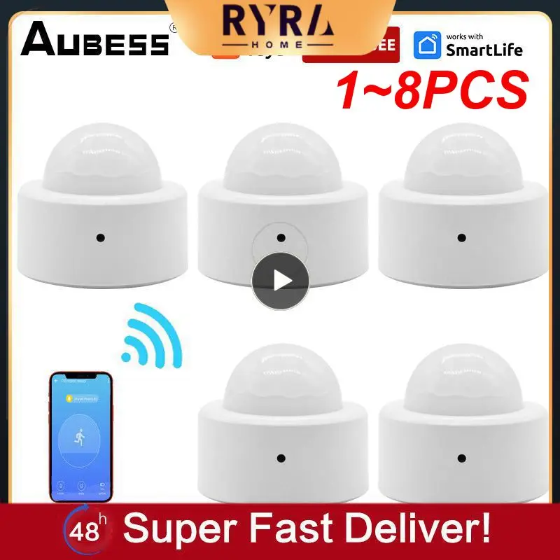 

1~8PCS 3.0 Tuya Mini Smart Human Body Sensor Motion Movement PIR Transducer Infrared Detector Smart Life Smart Home