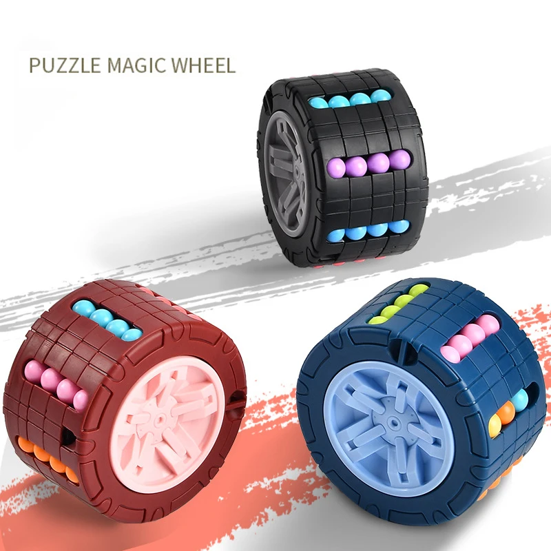Rotating Magic Beans Cube Fingertip Fidgets Toy Kids Adults Stress Relief Spin Bead Puzzles Children Education Intelligence Game magic cube puzzle puzzle cube educational toys magic puzzle toy puzzle toys