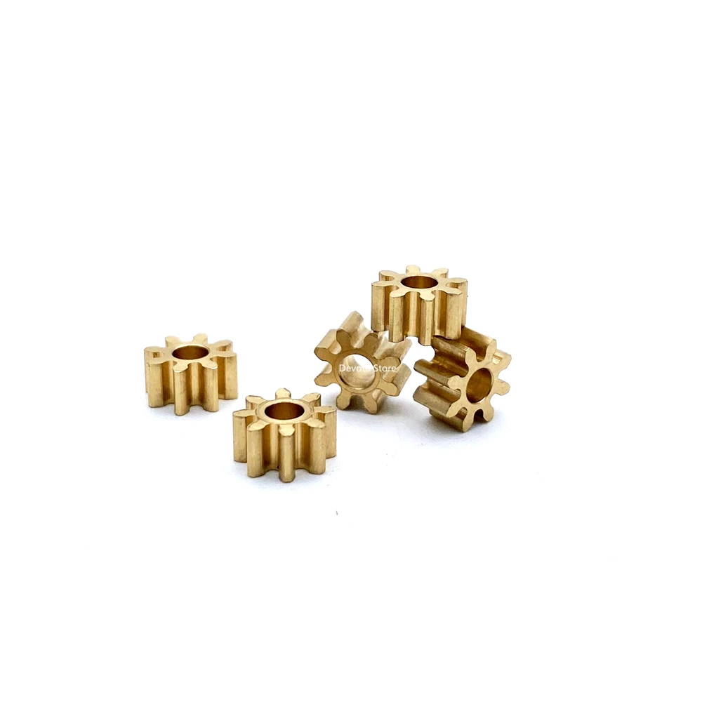 0.8M 8T Copper Gear 8 Teeth 2.98mm 3mm Hole Thickness 4mm 8mm