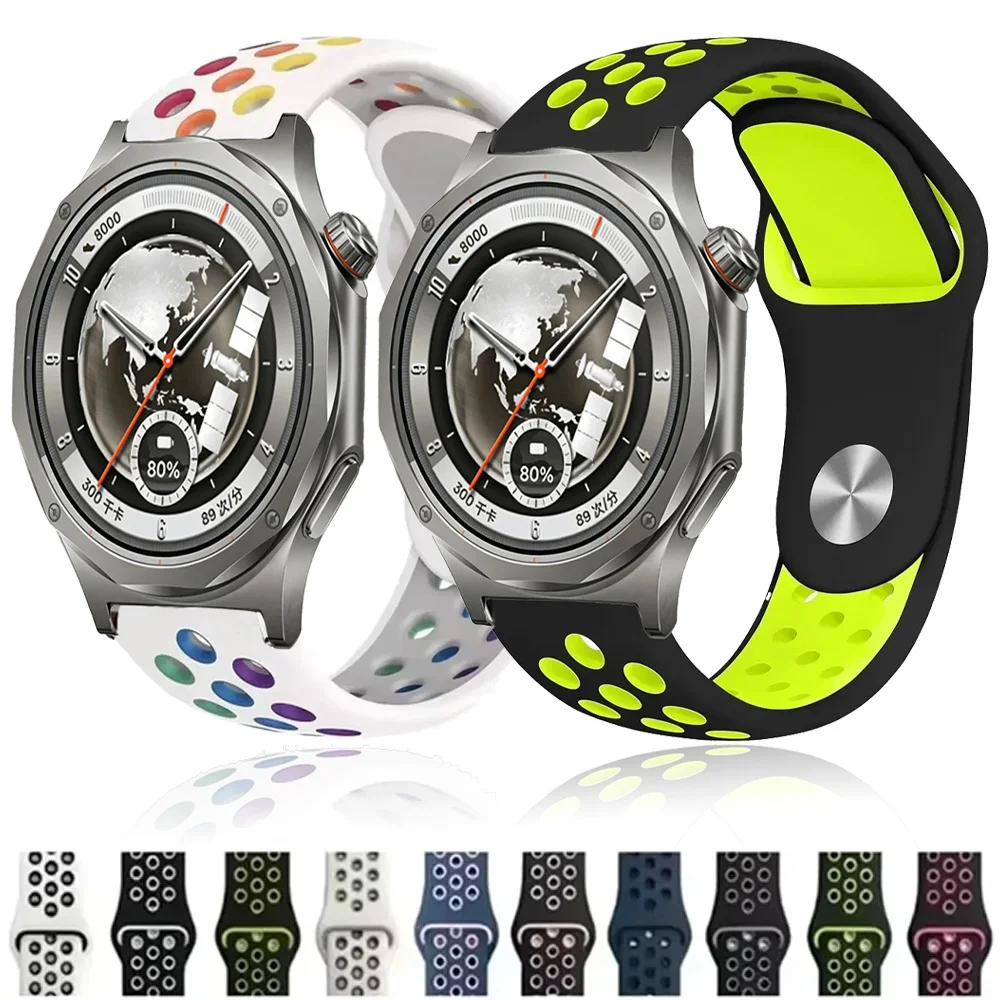 Silicone Breathable Smartwatch Strap - Multiple Size Options Available