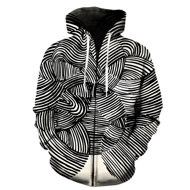 thumbnail image 1 of Venta caliente 3D Impresión de arte Cremallera Sudadera con capucha Hombres Patrón geométrico abstracto Niños Sudadera con capucha Harajuku Sudadera con capucha de manga larga, 1 of 5