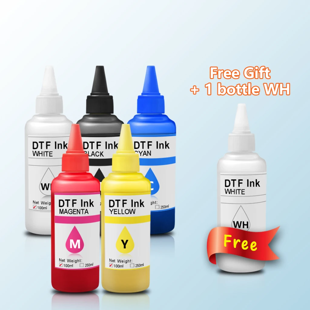 Tinta de Filme de Transferência Direta Tinta Dtf Tinta Branca para Epson L1300 L1390 L1800 L1455 L805 Xp600 Universal Conjunto Livre 100ml - Imagem 3