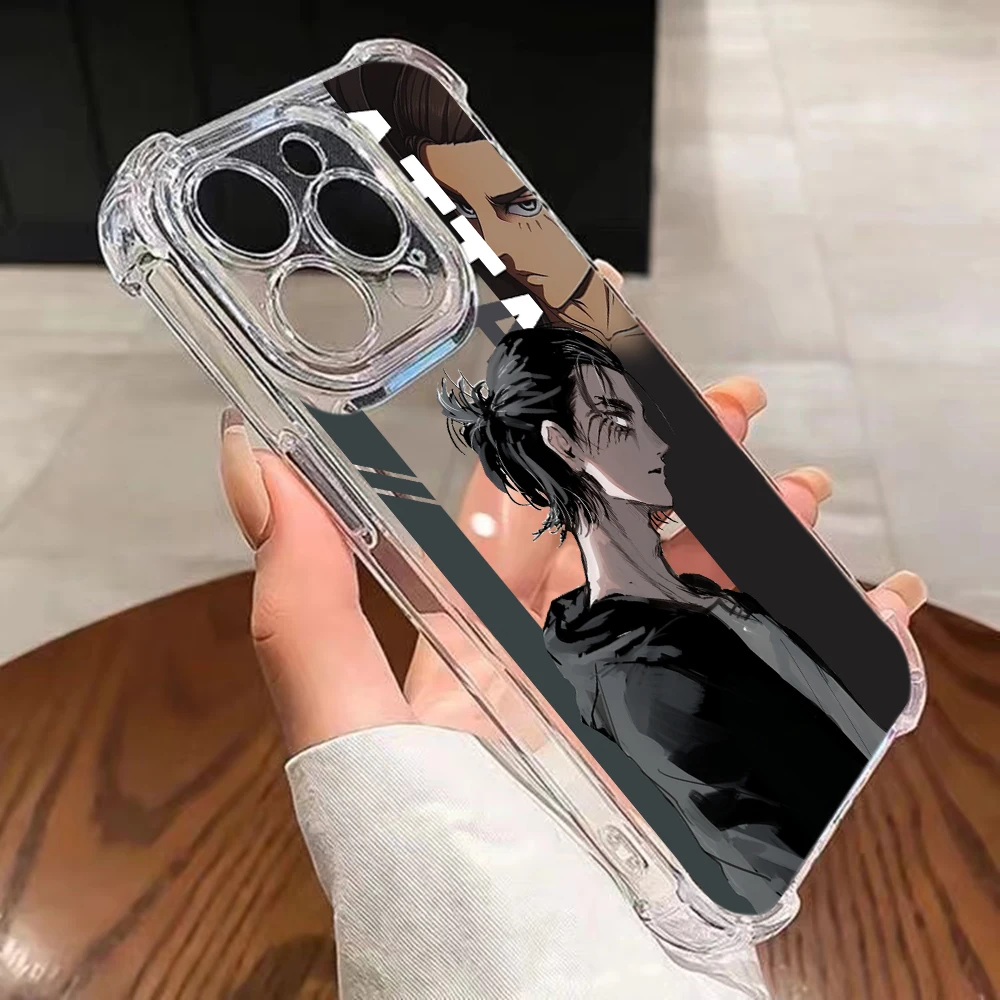 Premium Anime-Inspired Transparent Phone Case - Attack on Titan Edition