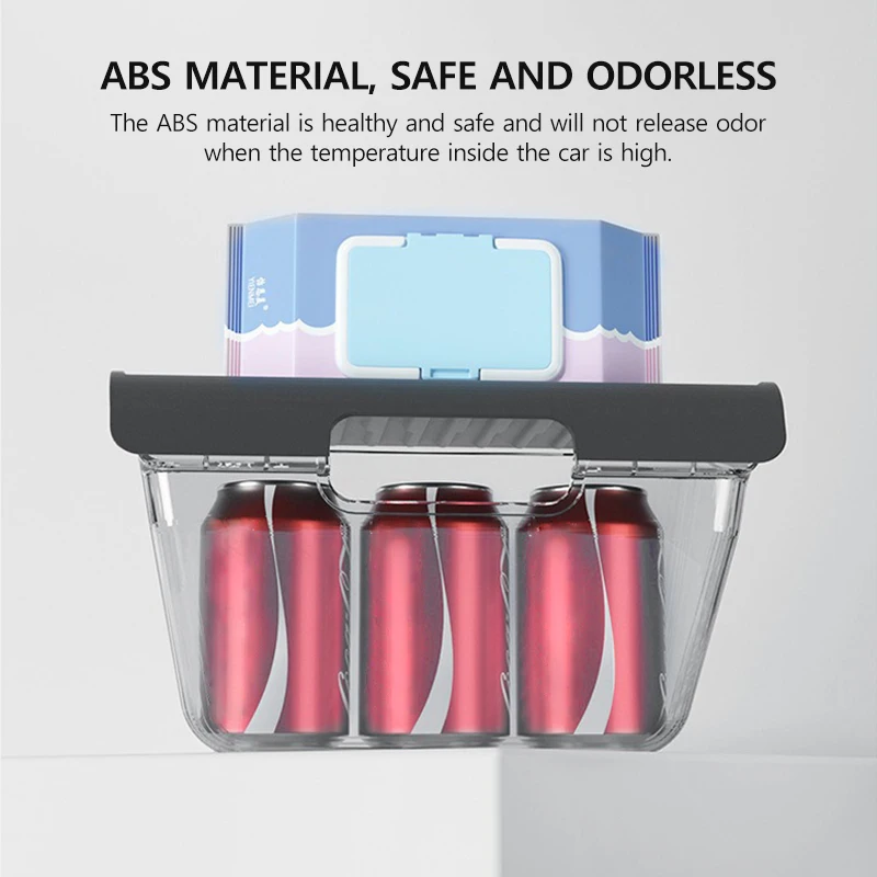 Rear Under Seat Organizer for Tesla Model Y-Backseat Storage Box with lid Center Console Storage Tray Trash Can Bin