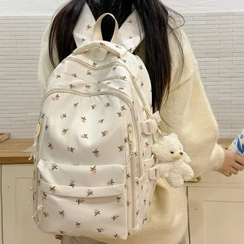 Cute Backpack Girls Fashion School Bag Large Capacity Student School Bag Portable Travel Storage Bag for Kids Beach Bag 3