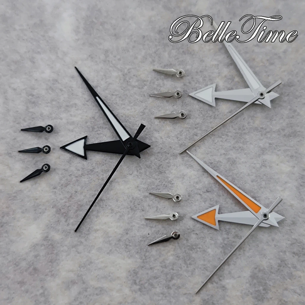 Silver and Orange Luminous Watch Hands - Premium Accessories