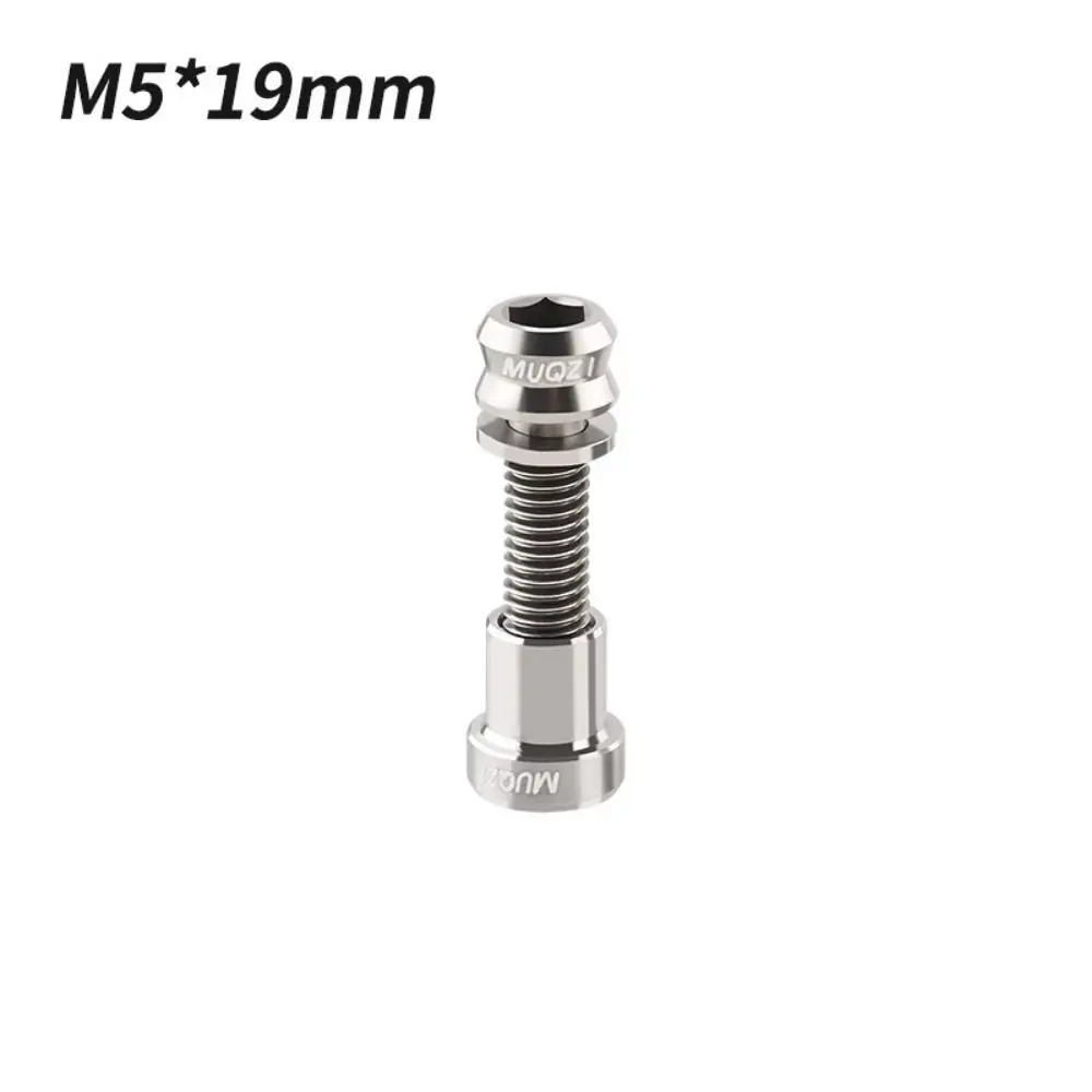 Alüminyum alaşımlı bisiklet gövdesi sabitleme somunu M5x19mm sabitleme cıvataları bisiklet gidon kök kilit cıvatası M5 * 17mm Ti cıvata