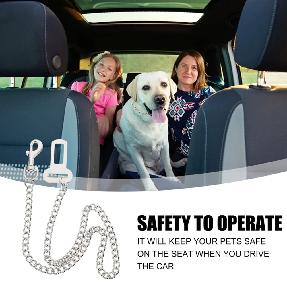 Dog Car Tether Chew Proof Dog Safety Car Seat Belts Metal Vehicle Harnesses  Restraint Pet Car Leash for Small Medium Large Dogs - AliExpress