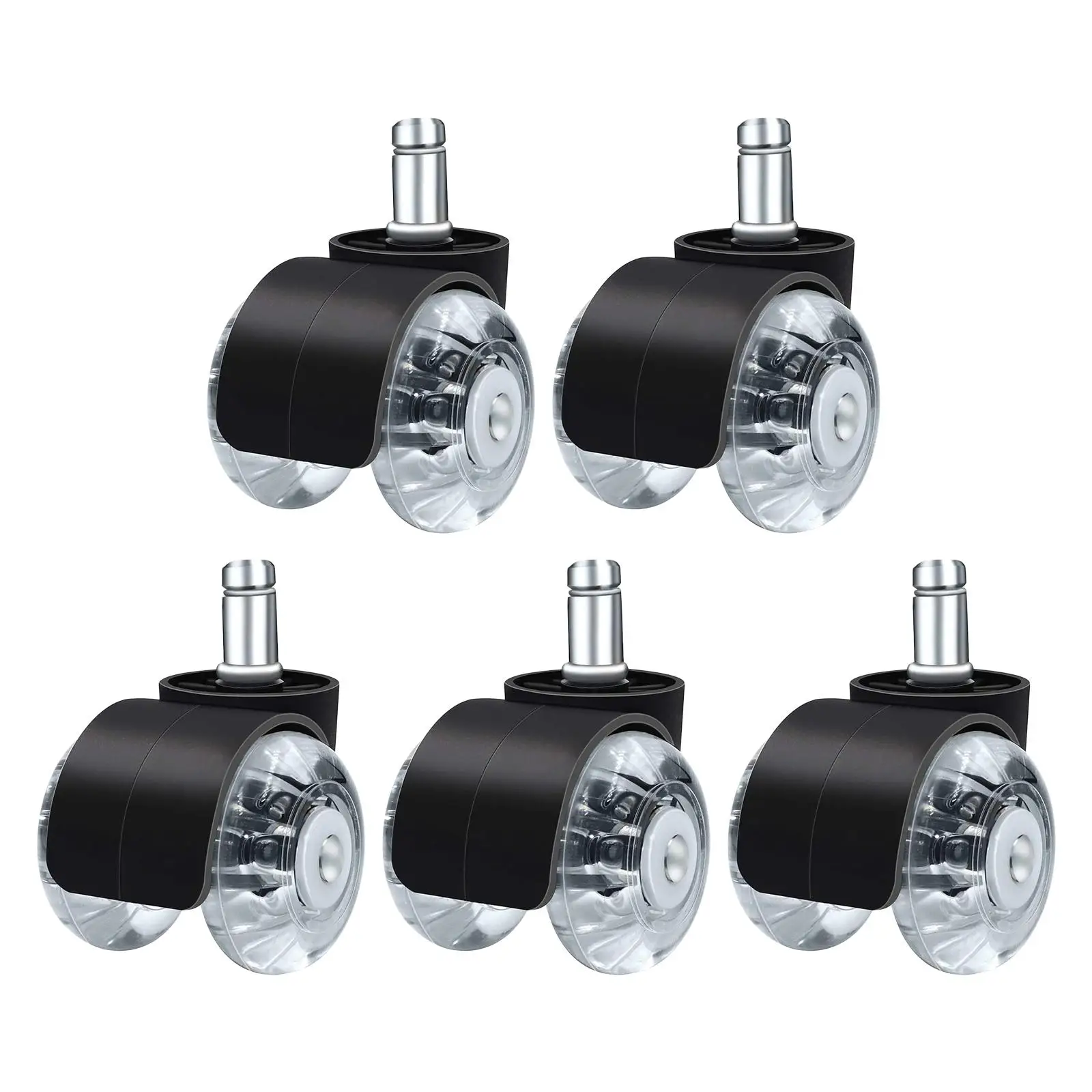 Set of 5 Replacement Computer Swivel Caster PU Wheels Roller