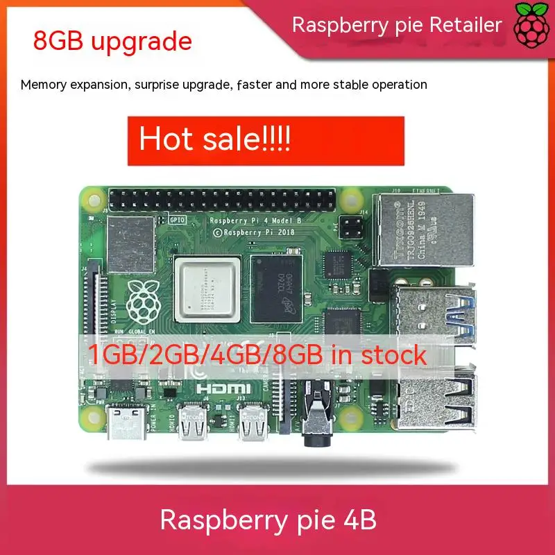 Raspberry Pi-Raspberry Pi 4 Modelo B, Originale, Artificiale, 4B, 8Gb/4Gb/2Gb De Ram, Bcm2711, Quad Core, Cortex-A72 Arm, Compatibile
