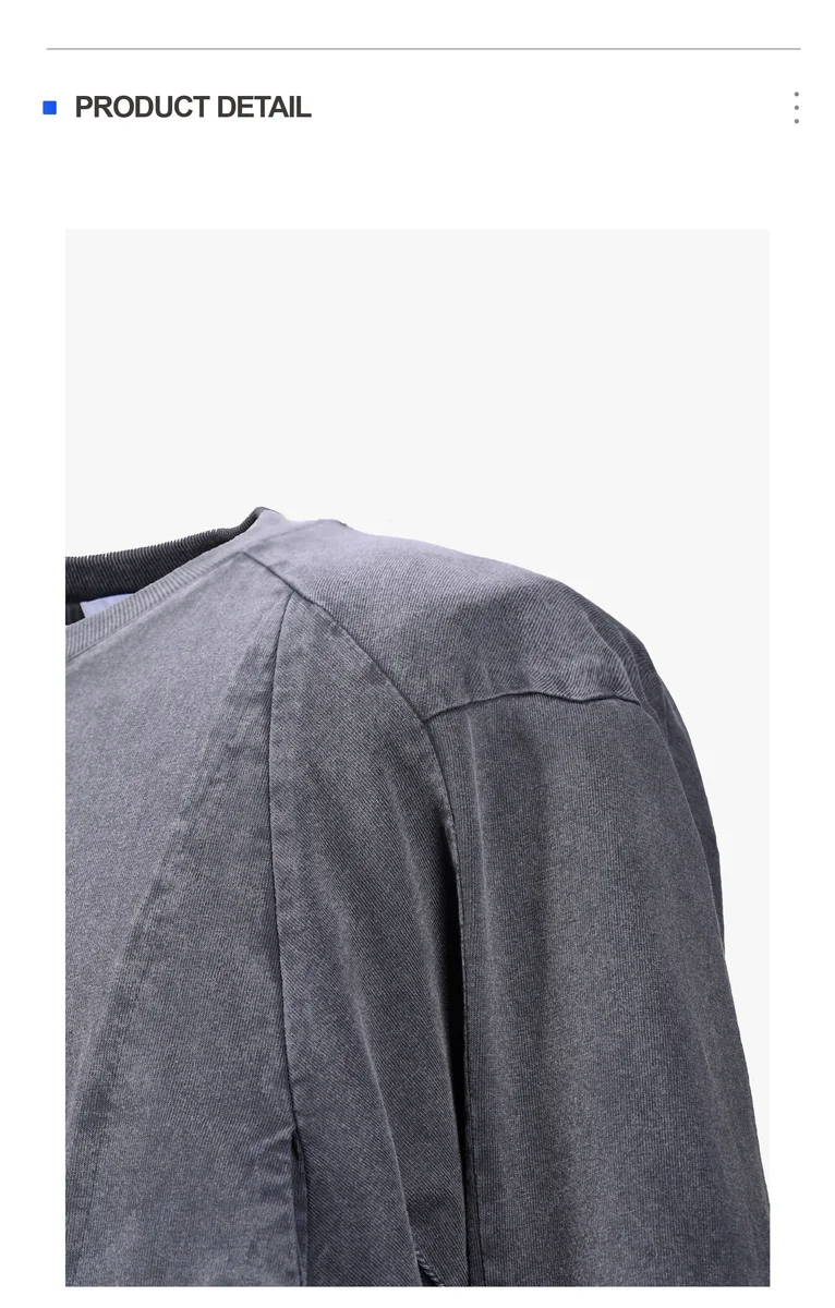 Reindee Lusion 21aw  Split hem base longsleeve shirt dyed cotton secured pocket techwear ninjawear