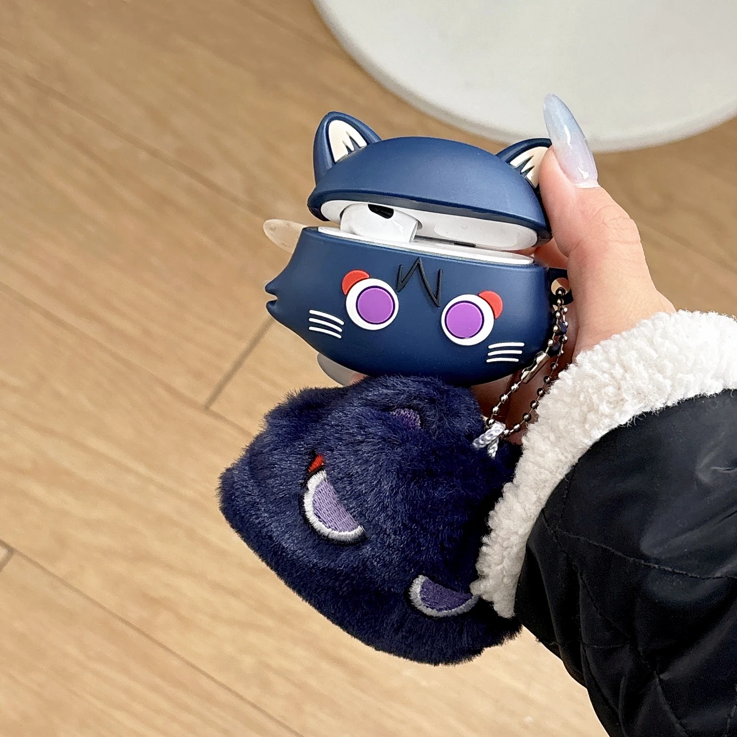 ل AirPods 1 2 3 4 Pro Pro2 Wanderer Cat Genshin Im...