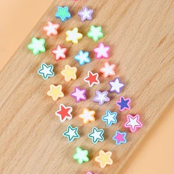 Colorful Mixed Fruit Shape Soft Pottery Beads - Handmade DIY Jewelry Accessories (60 pcs) - 60pcs (Star)