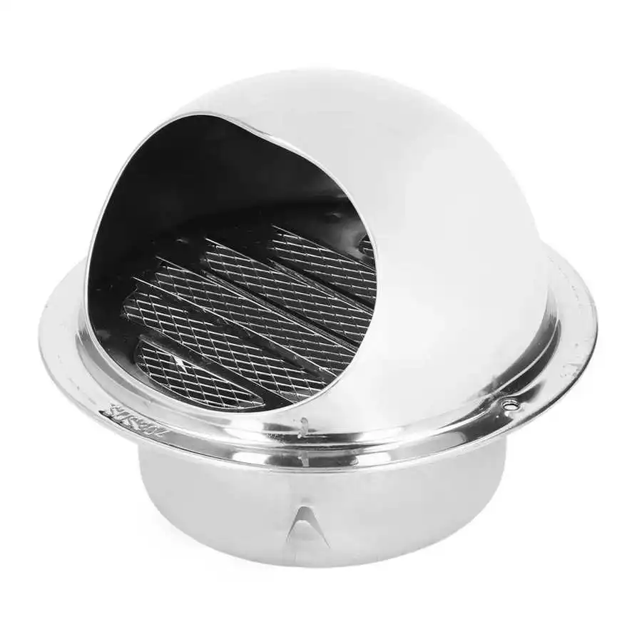 Stainless Steel Round Vent Windproof Round Grille Ventilation Cover for